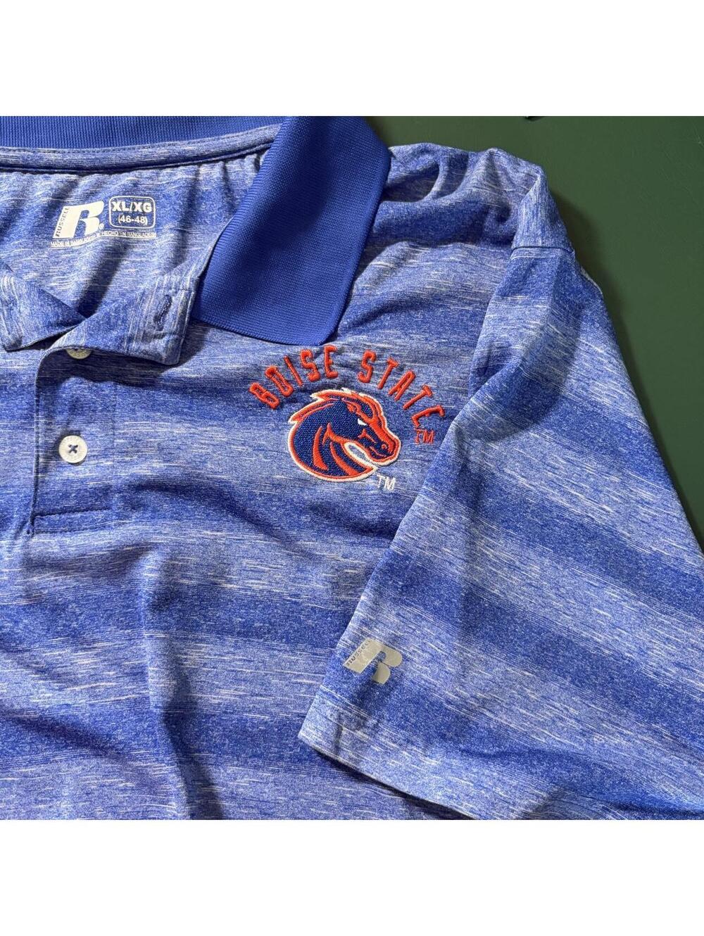 Boise State Russell Athletic Men's Blue Polo-shirt